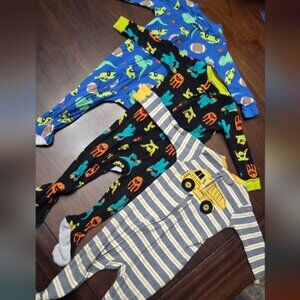 12m Boys Footie Pajamas Bundle - Set Of 3 - Simple Joys By Carters